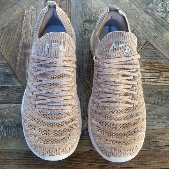 NWOB APL TechLoom Wave Mélange Mesh Running Sneakers | Sand | M US 9.5/W US 7.5